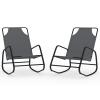 2-Piece Set Rocking Sun Loungers with Steel Frame, Foldable view 3