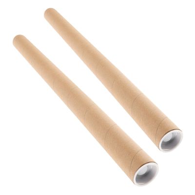 2-Pack Kraft Paper Cardboard Tubes for Posters