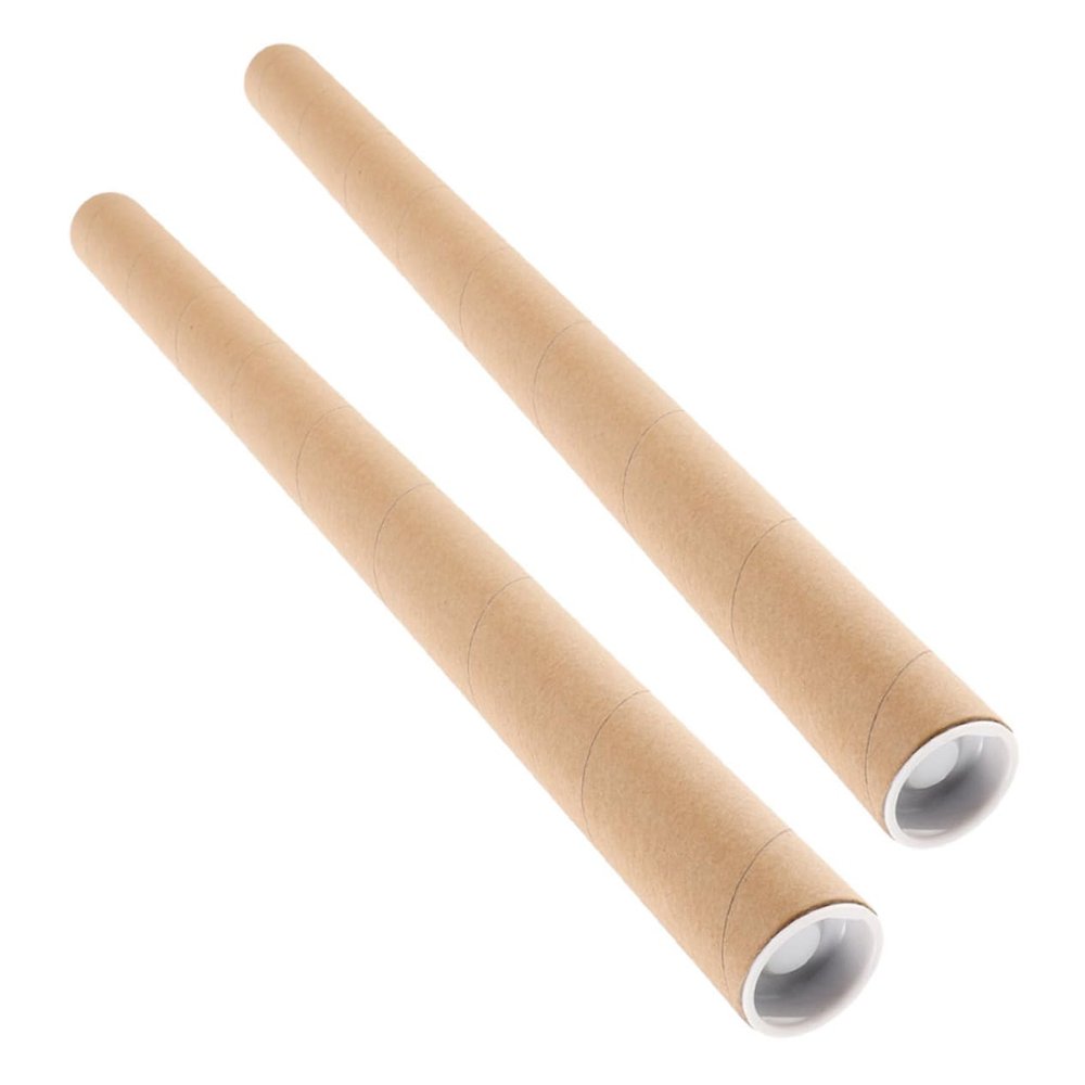 2-Pack Kraft Paper Cardboard Tubes for Posters