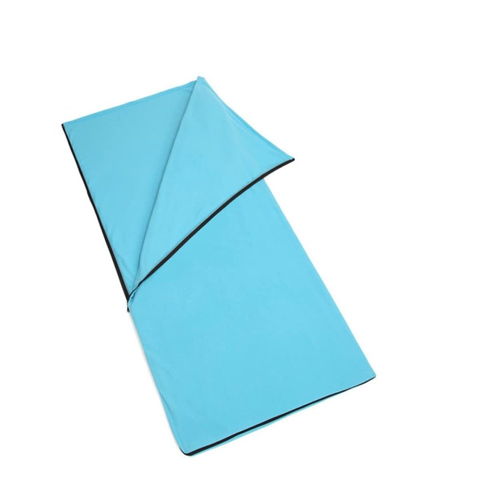 Toyvian Blue Outdoor Fleece Sleeping Bag with Storage Bag