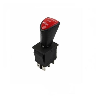 PQYSMVVG Forward-Stop-Reverse DPDT 6-Pin Latching Slide Rocker Switch, AC 250V 16A / AC 125V 20A, Black KCD4-604-6P, 31 x 25 mm, Remote