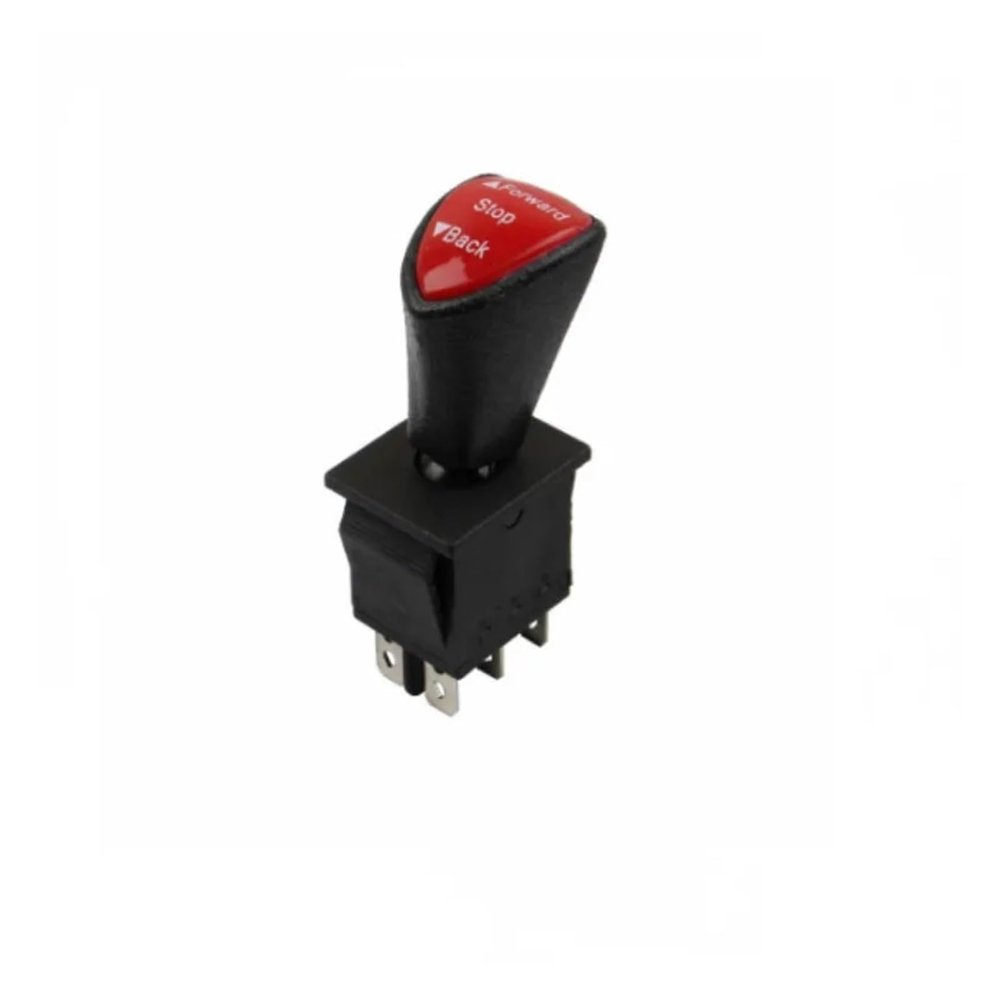 PQYSMVVG Forward-Stop-Reverse DPDT 6-Pin Latching Slide Rocker Switch, AC 250V 16A / AC 125V 20A, Black KCD4-604-6P, 31 x 25 mm, Remote