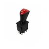PQYSMVVG Forward-Stop-Reverse DPDT 6-Pin Latching Slide Rocker Switch, AC 250V 16A / AC 125V 20A, Black KCD4-604-6P, 31 x 25 mm, Remote view 1