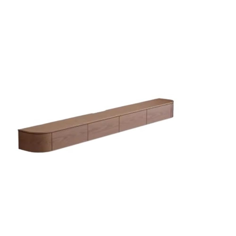 78.7"/86.6" Floating TV Stand with LED Lighting, Walnut