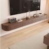 78.7"/86.6" Floating TV Stand with LED Lighting, Walnut view 3