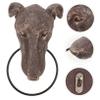 Homoyoyo 2-Piece Decorative Resin Dog Head Door Knocker, Multifunctional Home Decor for Villas and Hotels view 2