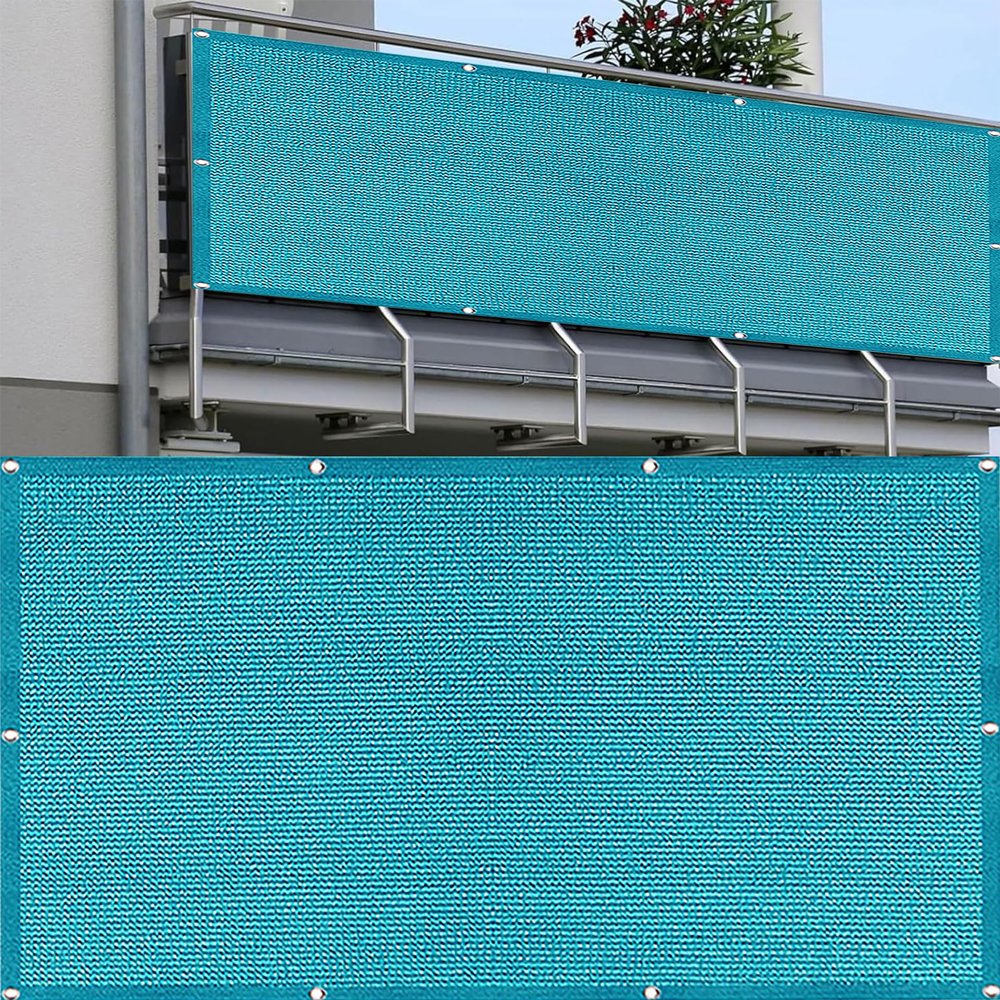 Balcony Privacy Screen 105 x 550 cm, Sky Blue