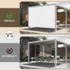 Rectangular Sun Shade Sail 440 x 500 cm, 98% UV Protection, White view 4