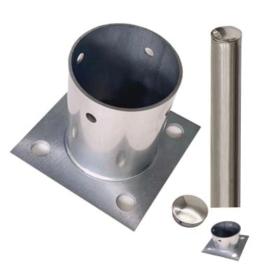 Post Anchor Base for Round 60 mm Posts, Stainless Steel, 20-Piece