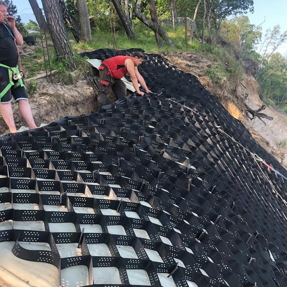 5/10 cm High Gravel Grid Soil Stabilization and Mud Control System, Honeycomb Pea Gravel Paver Stabilizer for Walkways and Carports, 1–10 m Length (10 cm/4 in H, 12 ft × 21 ft)