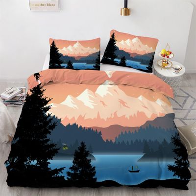 YZQGLHP Football Bedding Set for Double Beds – Stadium Duvet Cover Set, 3 Pieces