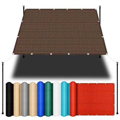Rectangular Shade Sail 200 x 400 cm, Brown