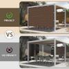Rectangular Shade Sail 200 x 400 cm, Brown view 4