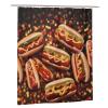 ZXMDZTSS Waterproof Hot Dog Shower Curtain, Fabric with Metal Grommets, Eco-Friendly Bathroom Decor, 60 x 72.4 in view 1