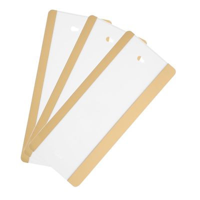 3-Piece Office Door Sign Set with Pull-Out Design, Stainless Steel and Acrylic