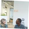3-Piece Office Door Sign Set with Pull-Out Design, Stainless Steel and Acrylic view 3