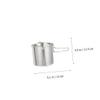 Toddmomy Portable Stainless Steel Outdoor Cookware Set with Measuring Scale, Heat-Resistant, for Camping and Hiking view 2