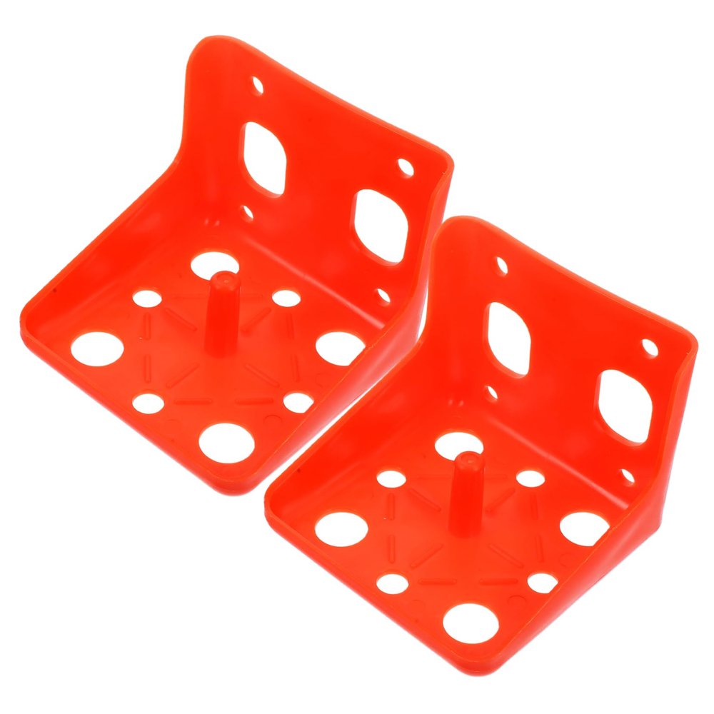 UPKOCH Plastic Salt Block Holder, 2-Piece Orange Feed Trough for Cattle and Sheep