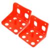 UPKOCH Plastic Salt Block Holder, 2-Piece Orange Feed Trough for Cattle and Sheep view 1