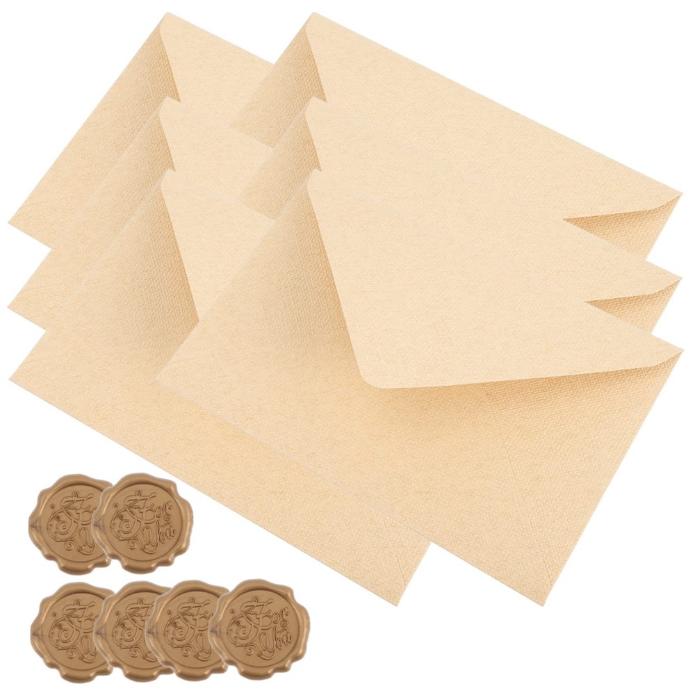 Gadpiparty 6-Pack Vintage Western-Style Envelopes with Stickers