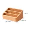 Angoily 3-Compartment Wooden Business Card Holder for Desk view 2