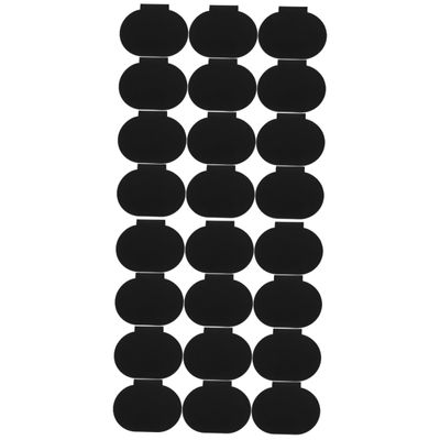 SHINEOFI 2 Sets Clip-On Labels, Black PP Label Clips, 12 Pieces × 2