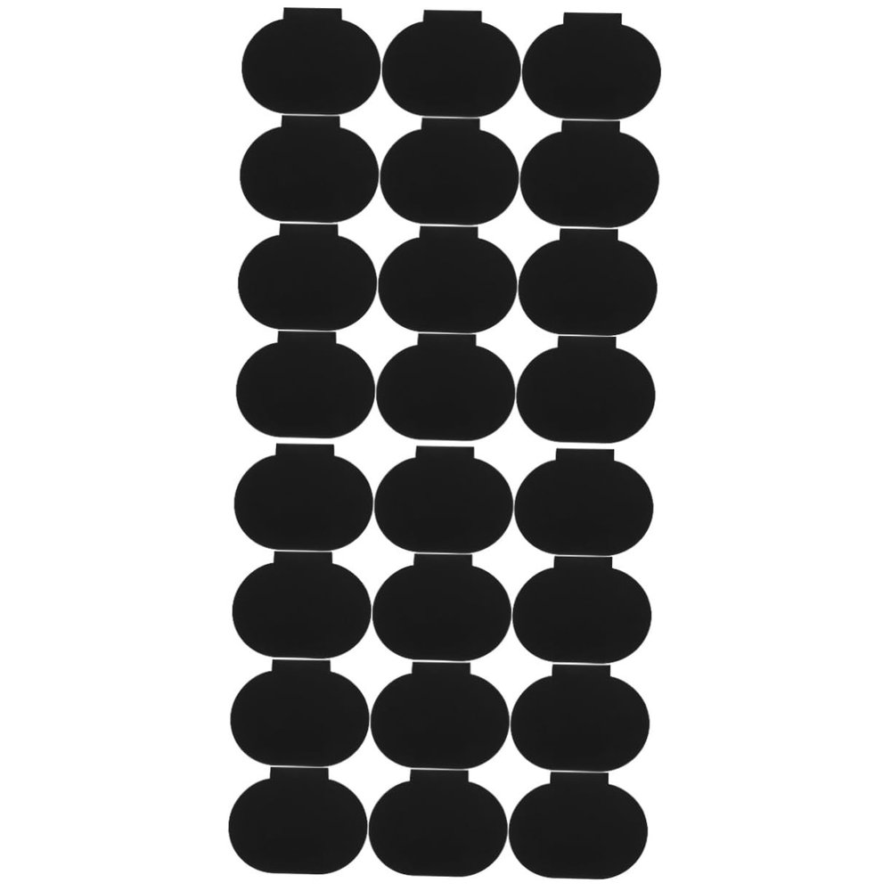 SHINEOFI 2 Sets Clip-On Labels, Black PP Label Clips, 12 Pieces × 2