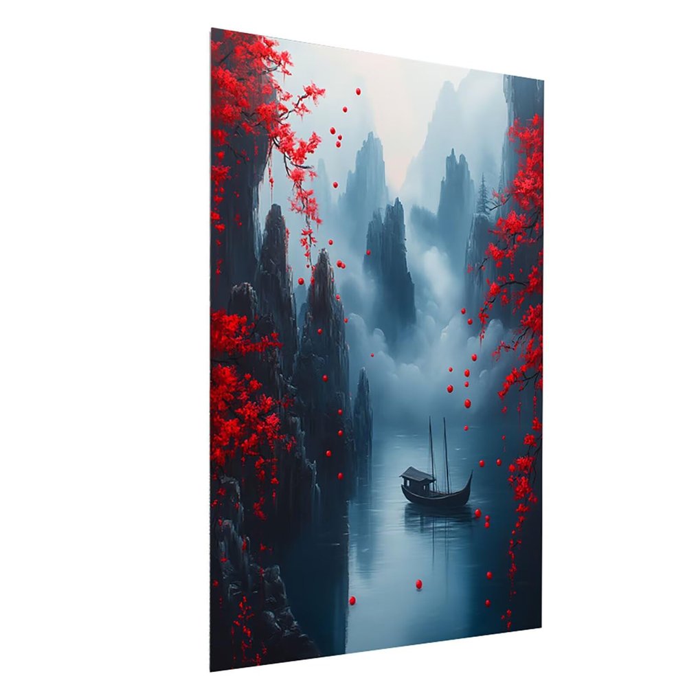 5D Diamond Painting Kit for Adults, Mountain Landscape, Square Full Drill, 70 x 95 cm, Model 08924