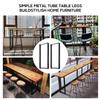 WHUANGKAKA 91.4 cm Metal Bar Table Legs for Desks and Dining Tables, Adjustable Feet, Black, 2-Piece Set (W 45.7 x H 91.4 cm) view 4