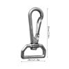 6-Piece 360° Swivel Snap Hooks, 316 Stainless Steel, for Leather Belts view 3