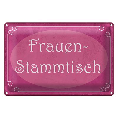 Charming Metal Sign | Women's Get-Together | Home Decor | 18 cm x 12 cm