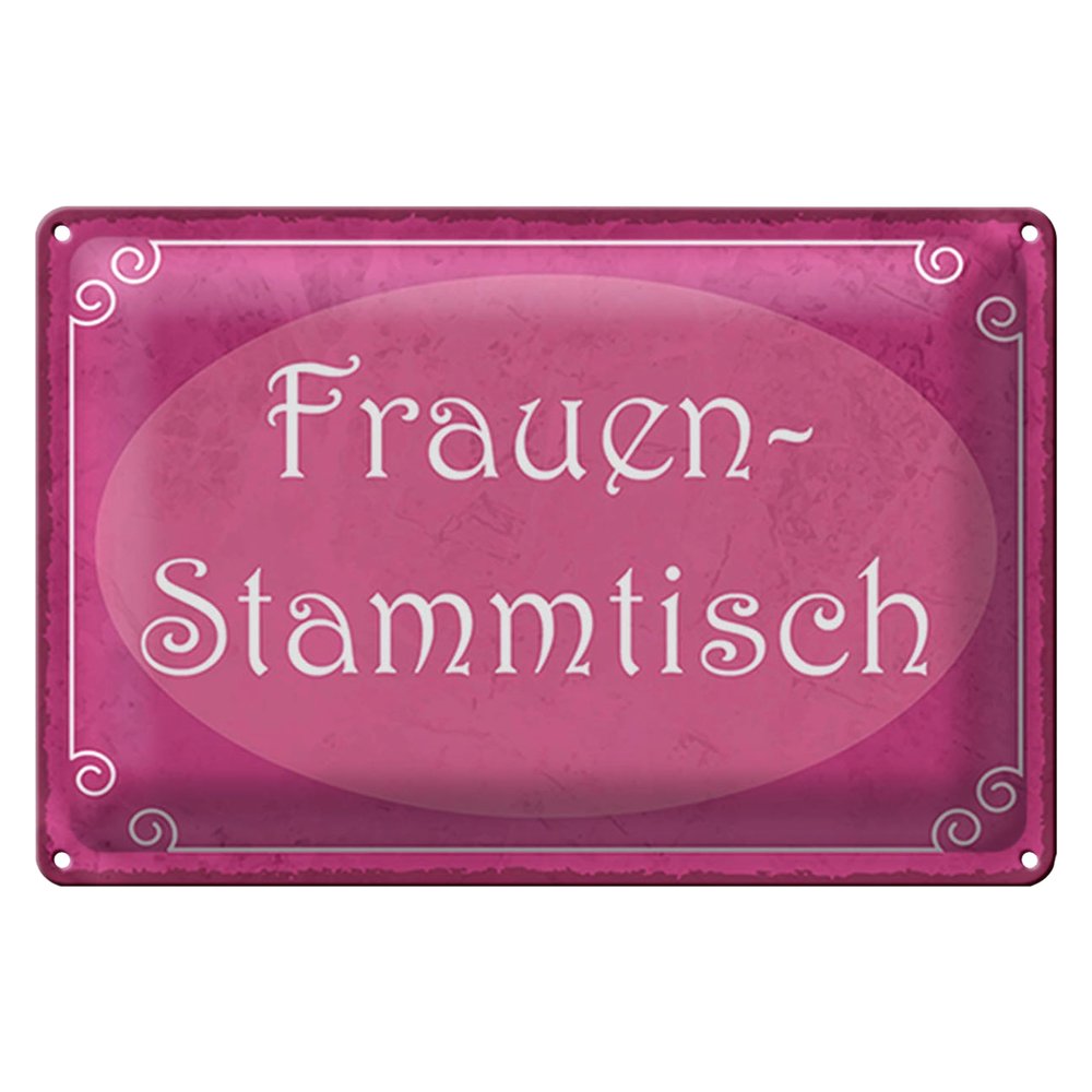Charming Metal Sign | Women's Get-Together | Home Decor | 18 cm x 12 cm