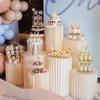 SXEVZOO Cylinder Stand for Parties, Cream White, 40 x 60 cm view 3