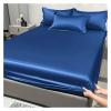 AMENGJ Satin Fitted Sheet, Solid Orange, 150 x 200 cm view 3