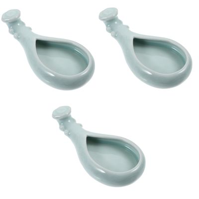 SHINEOFI 3-Piece Ceramic Ink Dishes for Chinese Calligraphy and Painting