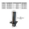 Heavy-Duty V2A Stainless Steel Chimney Top Extension/Cap with Square Insert – DN 200, 1,000 mm view 2