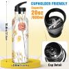 Water Bottle with Straw Lid, Double-Walled, for Travel, Camping, and Cycling view 2
