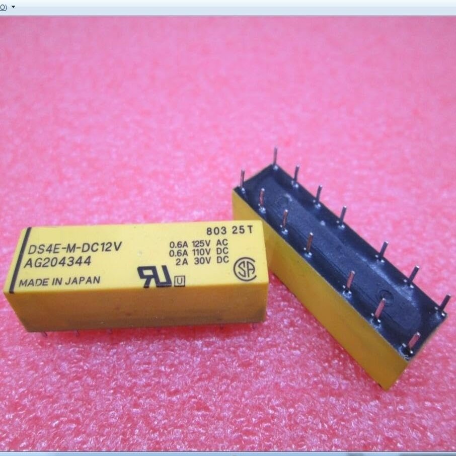 PQYSMVVG DS4E-M-DC12V Relay, DS4EMDC12V / DS4E-M / DS4E-DC12V / DS4E, Nais DIP14, 5-Pack