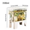 Beverage Dispenser Jar with Colorful UV-Resistant Faux Plants, 10.43 x 10.04 x 4.72 in view 2
