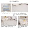 HAJHI Blackout Mosquito Net Bed Curtain, 3-Piece, UP_Bear B view 4