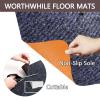 Office Chair Mat for Carpeted Floors, Beige/Brown, 120 x 120 cm view 3