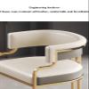 GLMGBP Dining Table Set with Gold Metal Legs and Upholstered PU Leather Chairs view 4