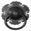 Antique Black Copper Door Knocker, Vintage Chinese Style, 8 cm Diameter view 1
