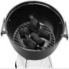 Portable Round Charcoal BBQ Grill with Cover, Rosso view 3