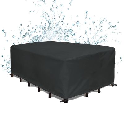 Waterproof Outdoor Rattan Furniture Cover, 350 x 154 cm, Black