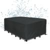 Waterproof Outdoor Rattan Furniture Cover, 350 x 154 cm, Black view 1