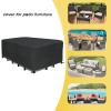 Waterproof Outdoor Rattan Furniture Cover, 350 x 154 cm, Black view 4