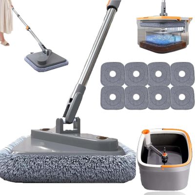 M16 Spin Mop Set – Self-Washing 360° Rotating Mop with Bucket and Wringer