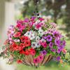 UV-Resistant Artificial Outdoor Flowers, Blue, 12 Pieces/2 Bunches view 3