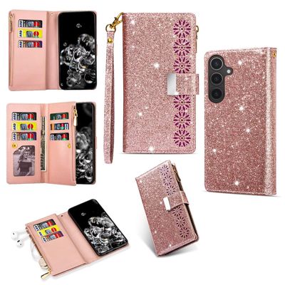 xinyunew Flip Wallet Case for Xiaomi Redmi 10/Note 11 4G, Pink
